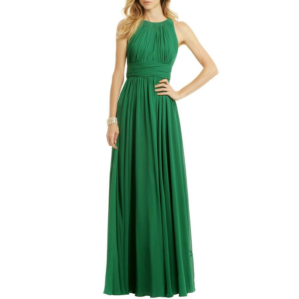 Badgley Mischka Fluorite Gala Gown 18 Chiffon
